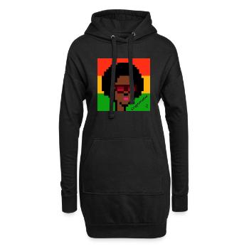 Cryptorastas JJ she - Hoodie-Kleid - Schwarz - Vorne