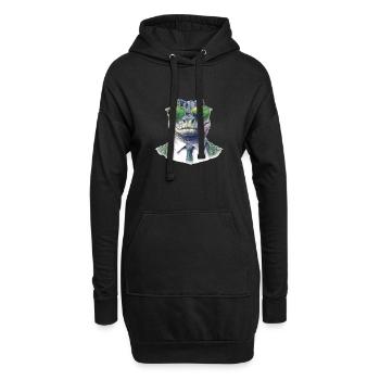 Alligator - Sweat-shirt à capuche long Femme - noir - Devant