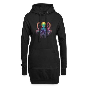 Hors du bleu Cthulhu Conception réfléchie de poulpe - Sweat-shirt à capuche long Femme - noir - Devant
