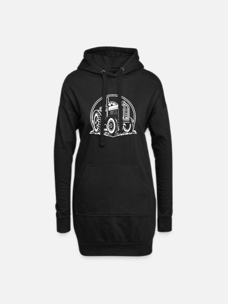 Traktor - Hoodie-Kleid - Schwarz