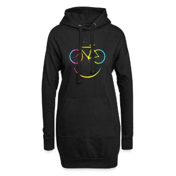 Radfahrer Radfahren BMX Fahrrad Sport Mountainbiken Hobby - Hoodie-Kleid - Schwarz - Vorne