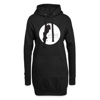 Schweden - Hoodie-Kleid - Schwarz - Vorne