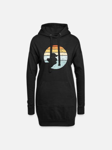 Gummi Quietscheente Bad Ente Klippe Sonne Mond - Hoodie-Kleid - Schwarz