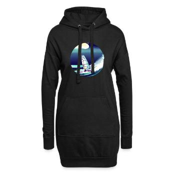 Windsurfing Kitesurfer Windsurfer Kitesurfing - Hoodie-Kleid - Schwarz - Vorne