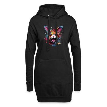 Crazy Hase - Hoodie-Kleid - Schwarz - Vorne