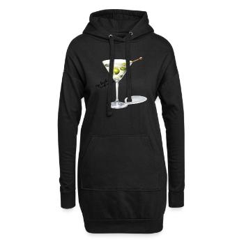 Lehnen Sie sich zurück und entspannen Sie sich - Hoodie-Kleid - Schwarz - Vorne