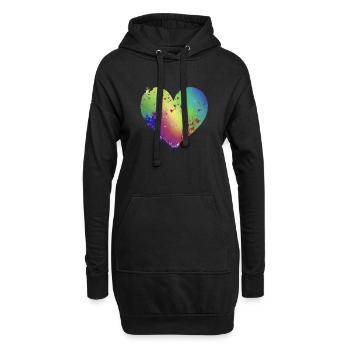 Saint-Valentin Mariage Amour Fiançailles Fête des mères - Sweat-shirt à capuche long Femme - noir - Devant