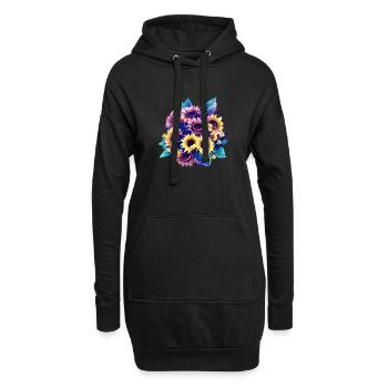 Blume Garten Geschenk Hobbygärtner Gärtner Blumen - Hoodie-Kleid - Schwarz - Vorne