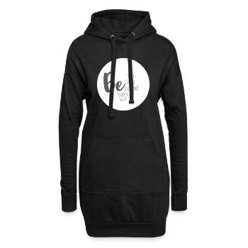 Sei sicher, sei nett, sei großartig - Hoodie-Kleid - Schwarz - Vorne
