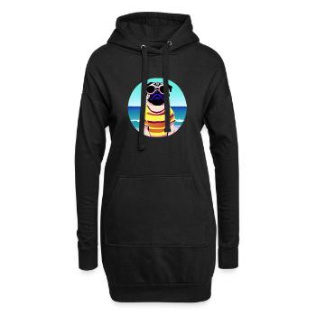 Propriétaires de chiens Bulldog Chiens Propriétaires de chiens - Sweat-shirt à capuche long Femme - noir - Devant