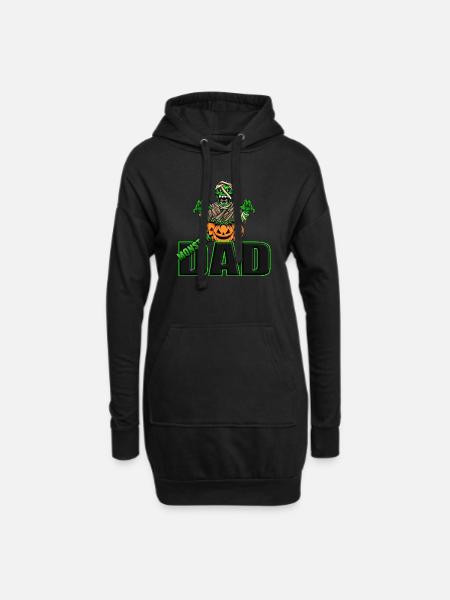 Monsterdad - Hoodie-Kleid - Schwarz
