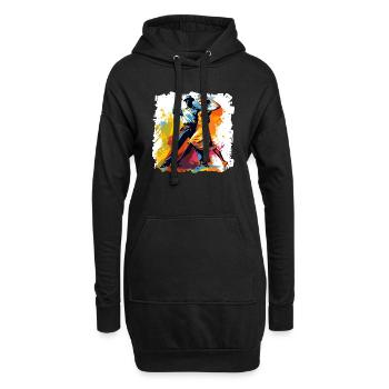Danser comme forme physique avec soulagement du stress - Sweat-shirt à capuche long Femme - noir - Devant