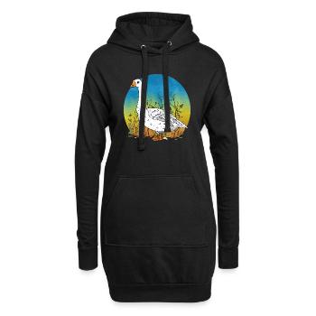 Gans - Hoodie-Kleid - Schwarz - Vorne