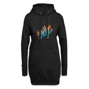 La Nouvelle-Orléans est une ville du sud des États-Unis - Sweat-shirt à capuche long Femme - noir - Devant