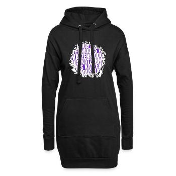 lieben geek perserkatze seekatze lustiger spruch - Hoodie-Kleid - Schwarz - Vorne
