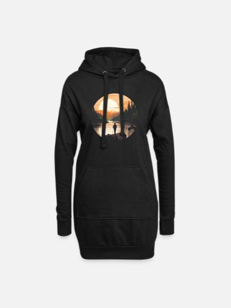 Ein Sonnenuntergang in Kanada - Hoodie-Kleid - Schwarz