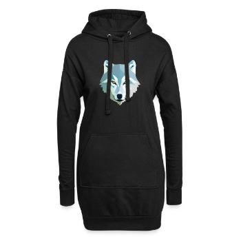Wolf - Hoodie-Kleid - Schwarz - Vorne