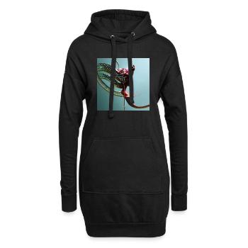 Zauberhafte Büste - Hoodie-Kleid - Schwarz - Vorne