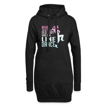 Ne sous-estimez jamais une femme qui danse en ligne western - Sweat-shirt à capuche long Femme - noir - Devant