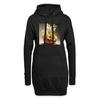 Halloween flower arrangement - Hoodie Dress - black - Front