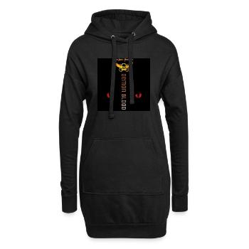Sang de démon - Sweat-shirt à capuche long Femme - noir - Devant