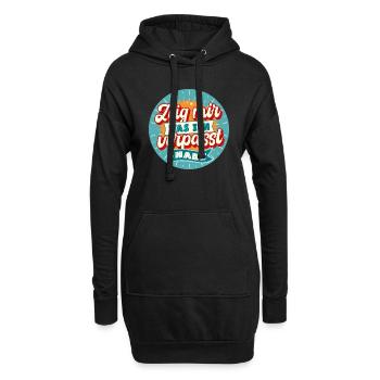 Zeig mir was ich verpasst habe - Hoodie-Kleid - Schwarz - Vorne