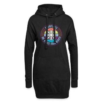 Flocon de neige - Sweat-shirt à capuche long Femme - noir - Devant