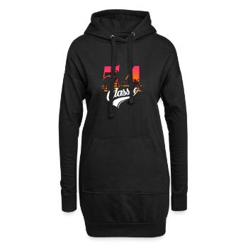 Vintage 1954-54e anniversaire - Sweat-shirt à capuche long Femme - noir - Devant