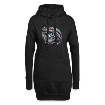 Auge von Breizh - Hoodie-Kleid - Schwarz - Vorne