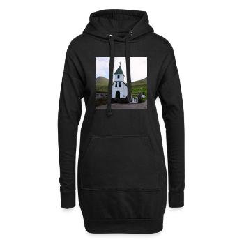 Kirche - Hoodie-Kleid - Schwarz - Vorne