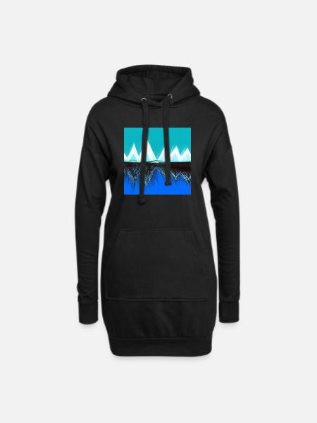 Dreamlike highs and hidden lows - Hoodie Dress - black