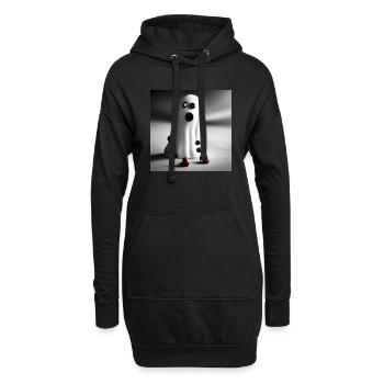 Geist aus Zucker und Fondant für Halloween - Hoodie-Kleid - Schwarz - Vorne