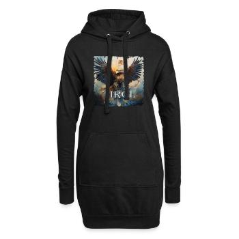 Tiroler Adler dem Land Tirol die Treue, Steinadler - Hoodie-Kleid - Schwarz - Vorne