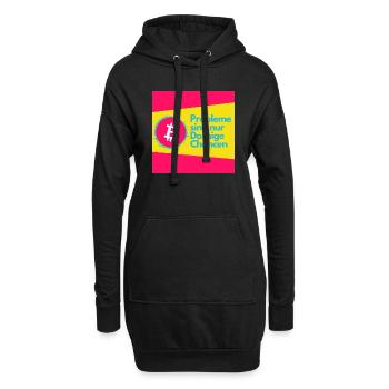 Dornige Chancen - Hoodie-Kleid - Schwarz - Vorne