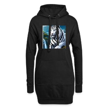 Brave tiger - Hoodie Dress - black - Front
