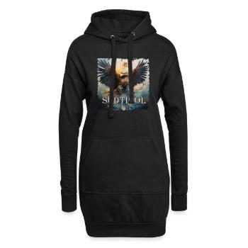 Aigle du Tyrol du Sud fidèle à la terre Aigle cadeau - Sweat-shirt à capuche long Femme - noir - Devant