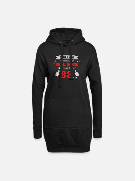 Voici à Quoi Ressemble Un Beau Gosse de 33 ans - Sweat-shirt à capuche long Femme - noir