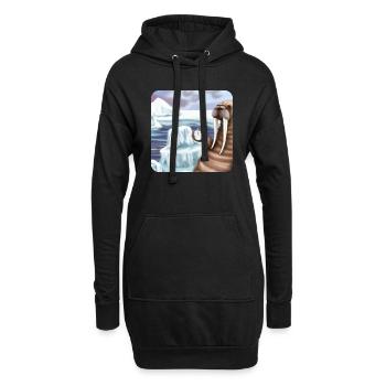 Changement climatique de Walrus - Sweat-shirt à capuche long Femme - noir - Devant