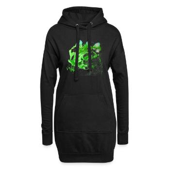 Spritzfarbe Reinbow Graffitti Kunst bunt - Hoodie-Kleid - Schwarz - Vorne