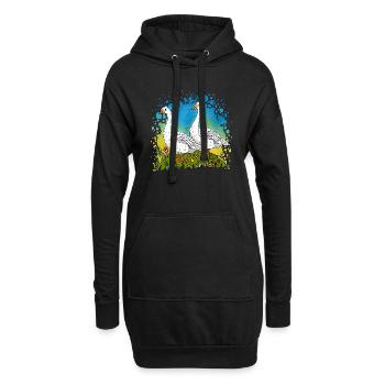 4619 - Hoodie Dress - black - Front