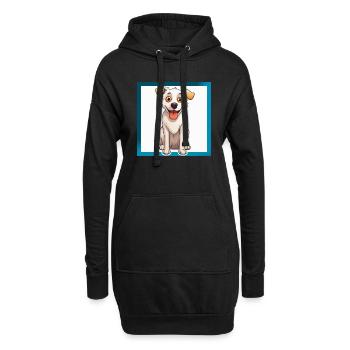 Chien de dessin animé 5 - Sweat-shirt à capuche long Femme - noir - Devant