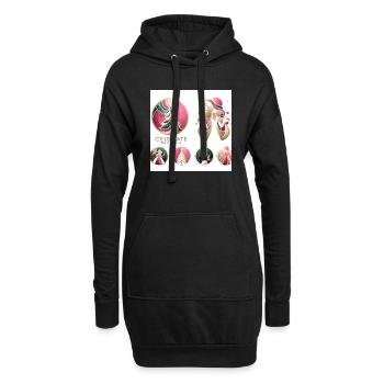 Célébrez avec Familia - Sweat-shirt à capuche long Femme - noir - Devant