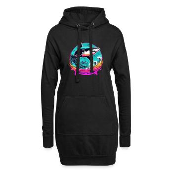 Hai - Hoodie-Kleid - Schwarz - Vorne