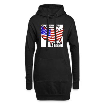 Veteranen, Veteranen, Waffenstillstand. - Hoodie-Kleid - Schwarz - Vorne