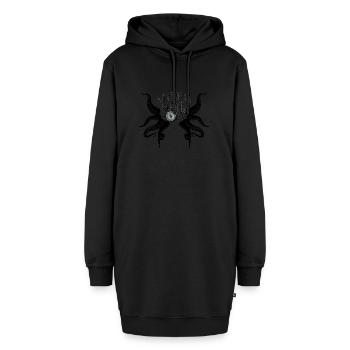 A.F.T Kraken - Hoodie-Kleid - Schwarz - Vorne - AI Model Female 172 light (172cm)