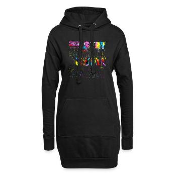 Stay Positive Street Art Urban Spray Vintage Rétro - Sweat-shirt à capuche long Femme - noir - Devant