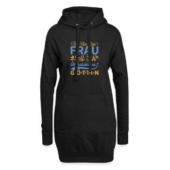 Ich bin eine Frau...... - Hoodie-Kleid - Schwarz - Vorne