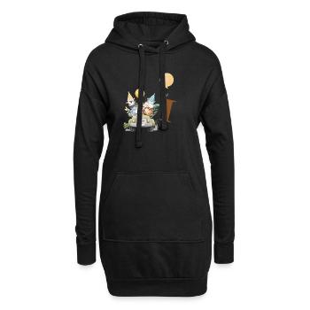 Buchstabe J Safari - Hoodie-Kleid - Schwarz - Vorne