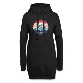 Into the Wild -Outdoor Wandern Adventure Freedom - Hoodie-Kleid - Schwarz - Vorne