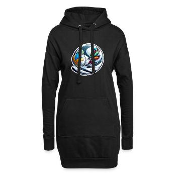 Amateurs de ski et de volley-ball - Sweat-shirt à capuche long Femme - noir - Devant